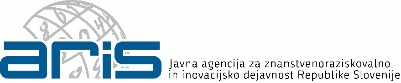 ARIS, Javna agencija za znanstvenoraziskovalno in inovacijsko dejavnost Republike Slovenije