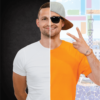Collage eines Studenten im Alltags- und Studienumfeld.