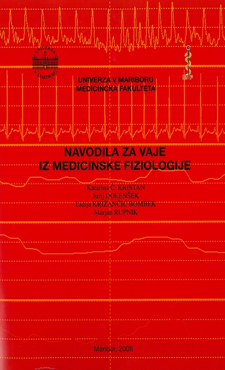 Naslovnica Navodil za vaje iz medicinske fiziologije.