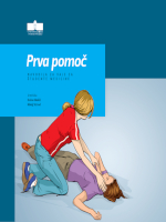Naslovnica priročnika Prva pomoč z ilustracijo oživljanja.